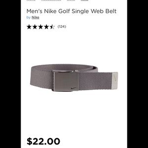 Men’s Nike web belt, light charcoal color
